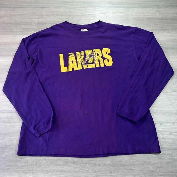 NBA Other - Los Angeles Lakers‎ Shirt Mens XL Purple NBA Basketball Long Sleeve Tee Cotton
